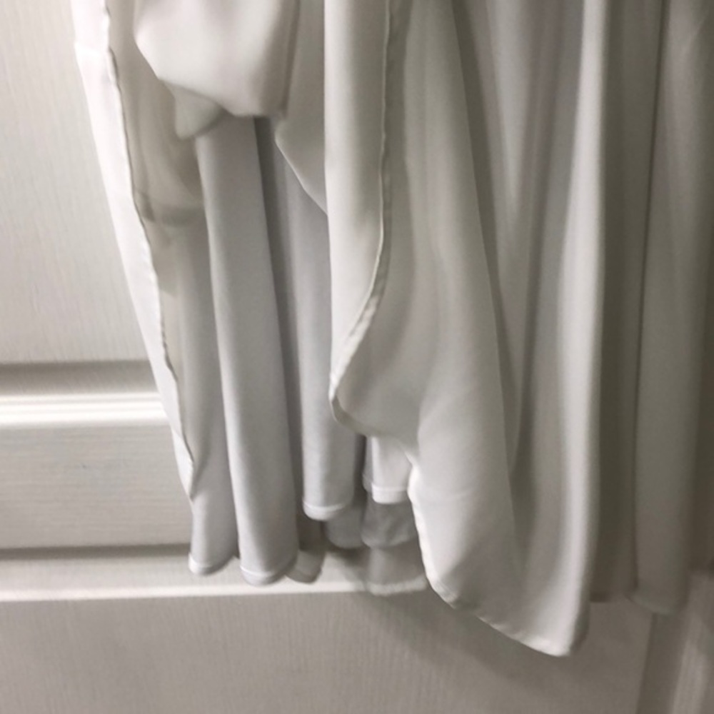 Express Spaghetti Strap High Back White Dress - E… - image 4